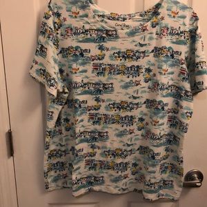 Short sleeve top with pretty summer print Size XL